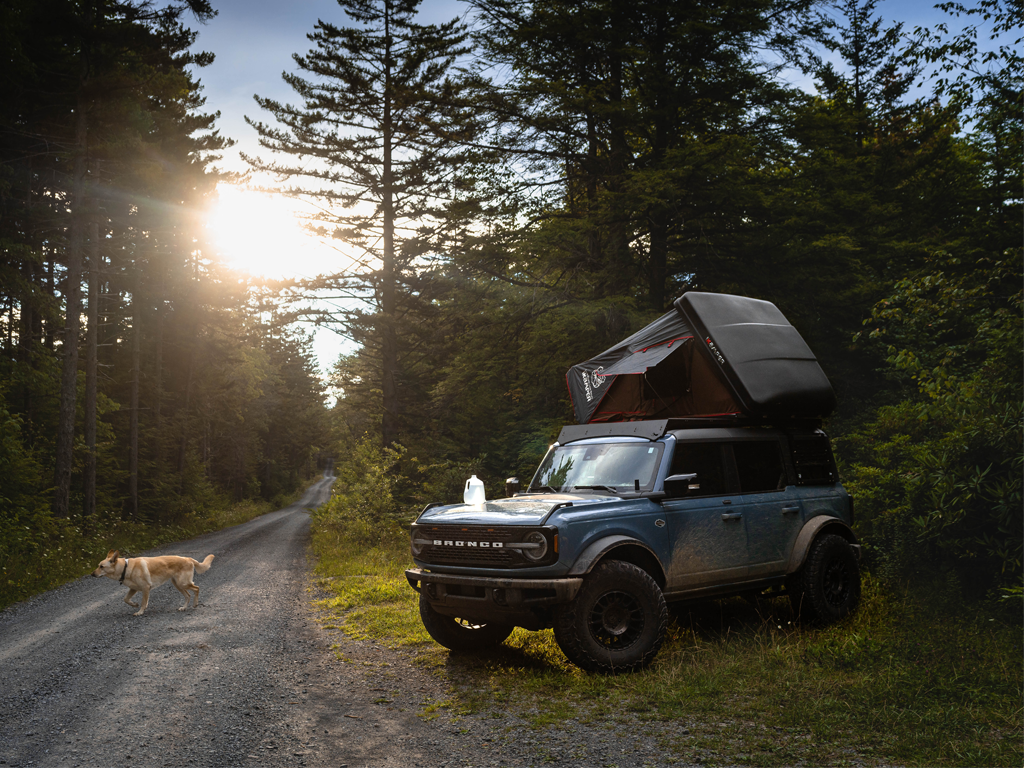 SUV with Rooftop Tent Overlanding