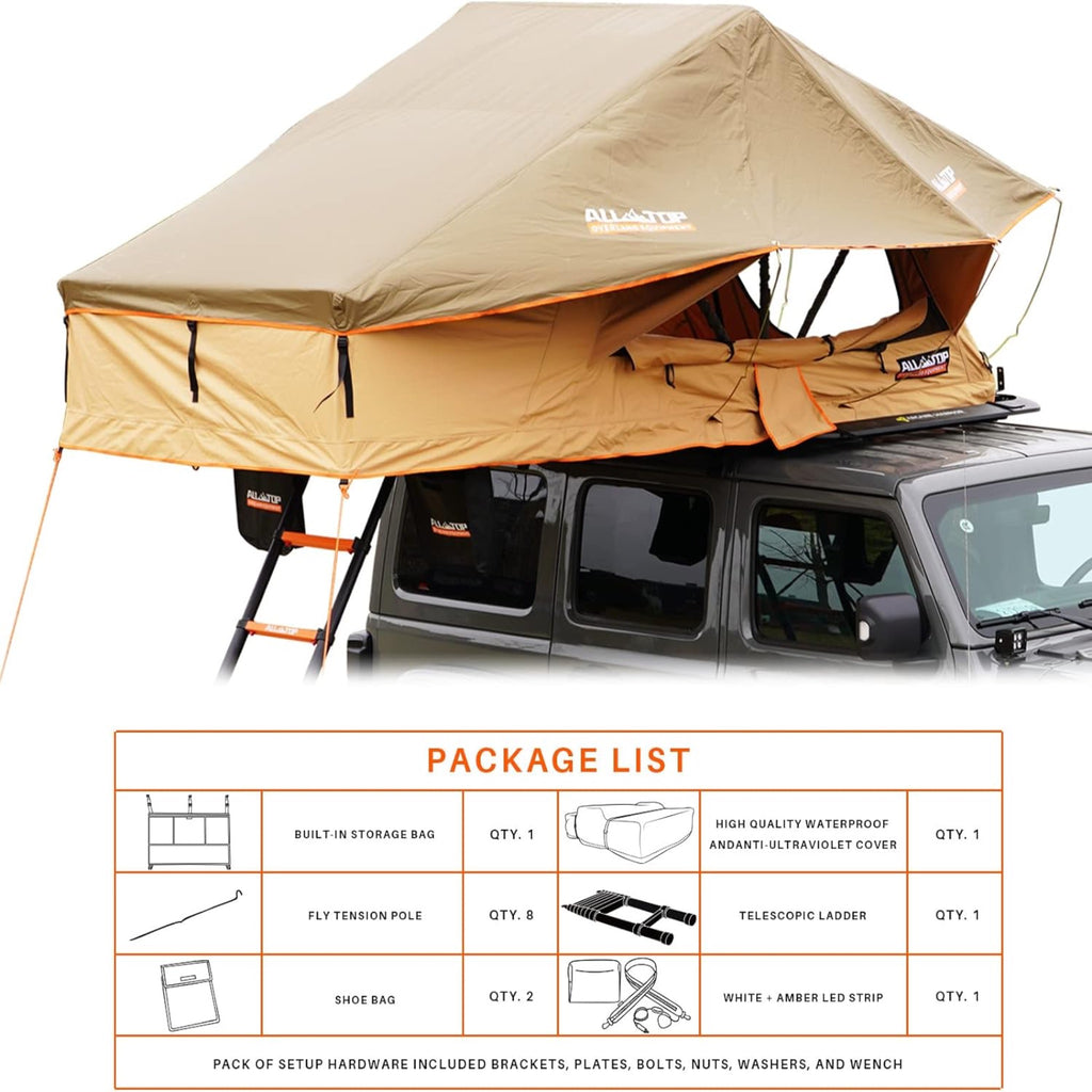 ALL-TOP Soft Shell Rooftop Tent Package List View