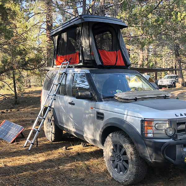 Land Rover with Convoy Tent Opened front view