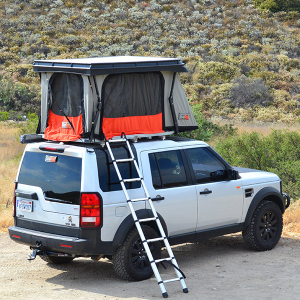 Land Rover with Convoy Tent opened rear view